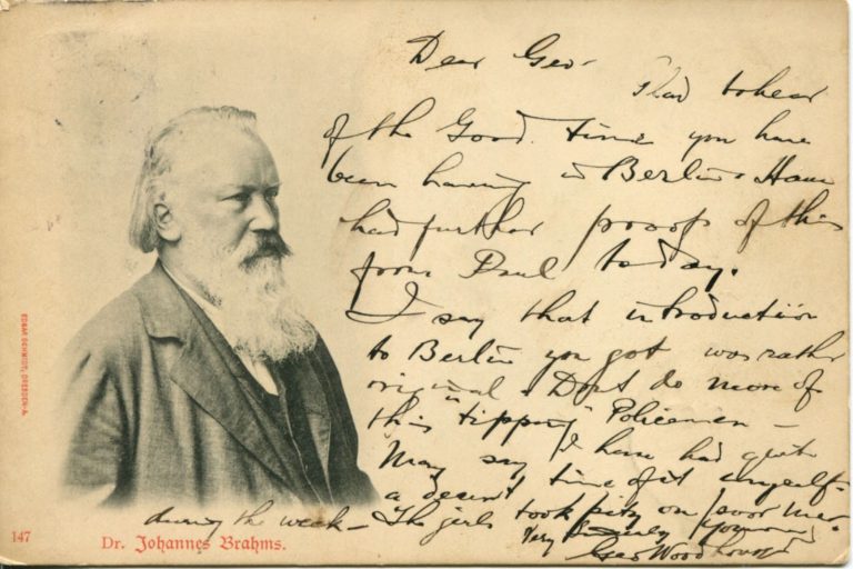 Música en las Letras: Cartas, J. Brahms