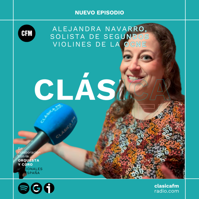 Desde el atril de Alejandra Navarro, solista de segundos violines de la Orquesta y Coro Nacionales de España