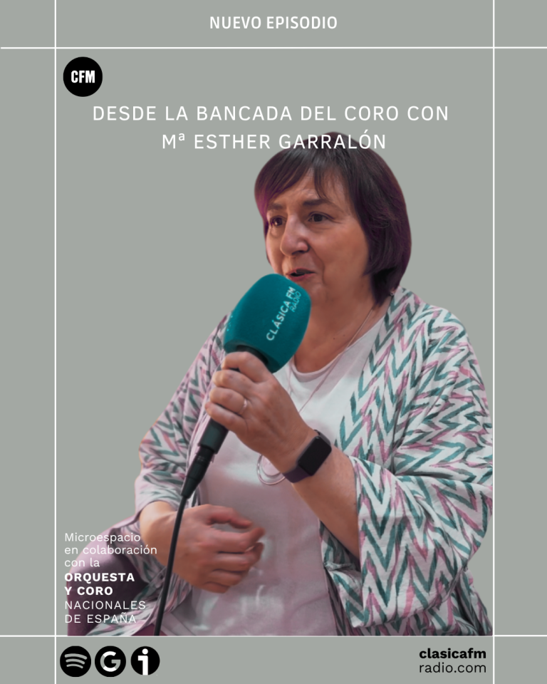 Desde la bancada del coro con Mª Esther Garralón, soprano del Coro Nacional de España