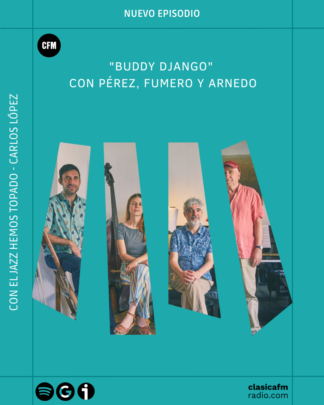 Buddy Django con Pérez, Fumero y Arnedo Buddy Django con Pérez, Fumero y Arnedo
